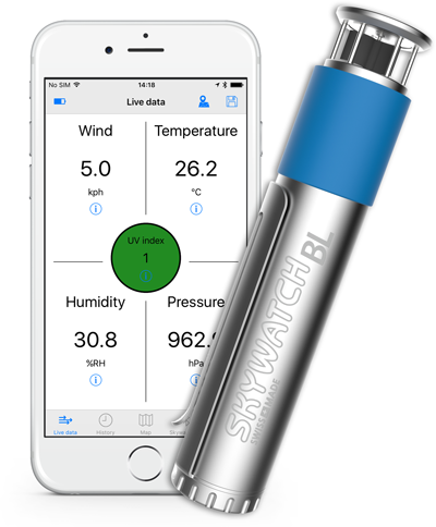 BL400 weather station for smartphone